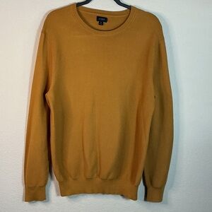 J.Crew Men’s Mustard Knit Sweater Crewneck Size M